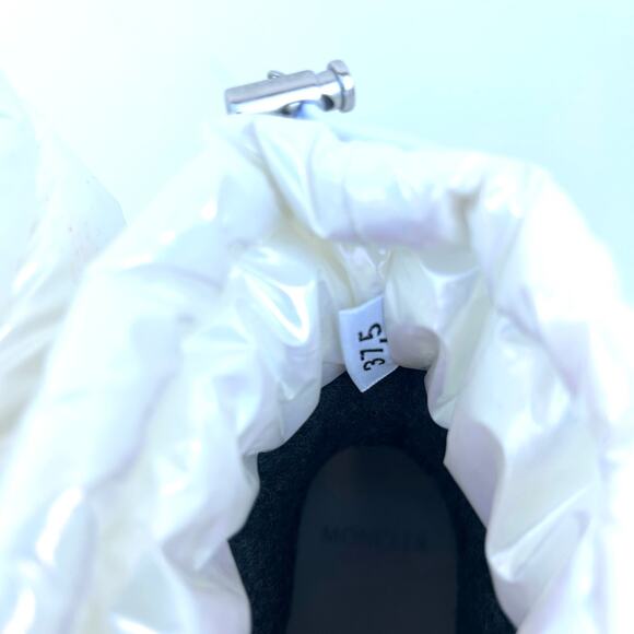 Moncler Designer Insolux Down Iridescent Snow Boots White Puffy 37.5 Size 6.5 - Picture 6 of 12